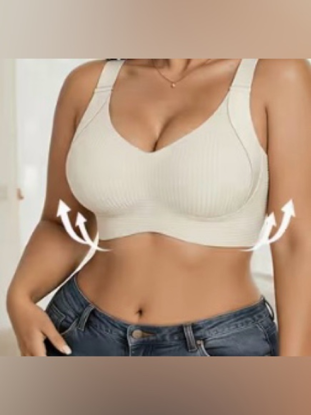 Seamless Comfort Wireless Bra - Cream